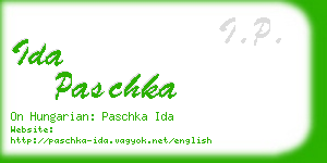 ida paschka business card